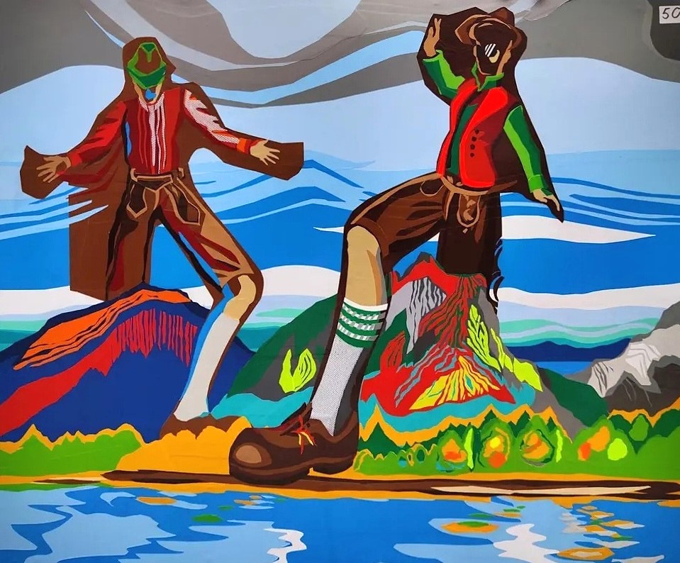Berchtesgaden hip hop, formát 120 x 100 cm, 2025
